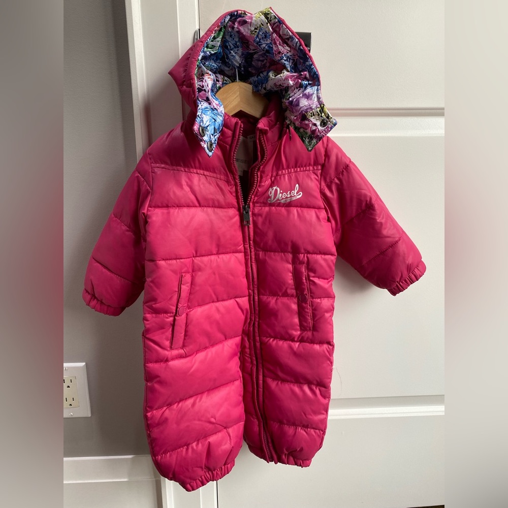 Diesel Baby Girls Insulated Snowsuit - 12 Months